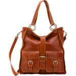 Borsa a spalla da donna Vera pelle 5574-Cognac I Fratelli
