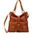 Borsa a spalla da donna Vera pelle 5574-Cognac I Fratelli