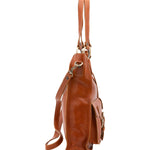 Borsa a spalla da donna Vera pelle 5574-Cognac I Fratelli