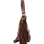 Borsa a spalla da donna Vera pelle 5574-Marrone I Fratelli