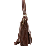 Borsa a spalla da donna Vera pelle 5574-Marrone I Fratelli