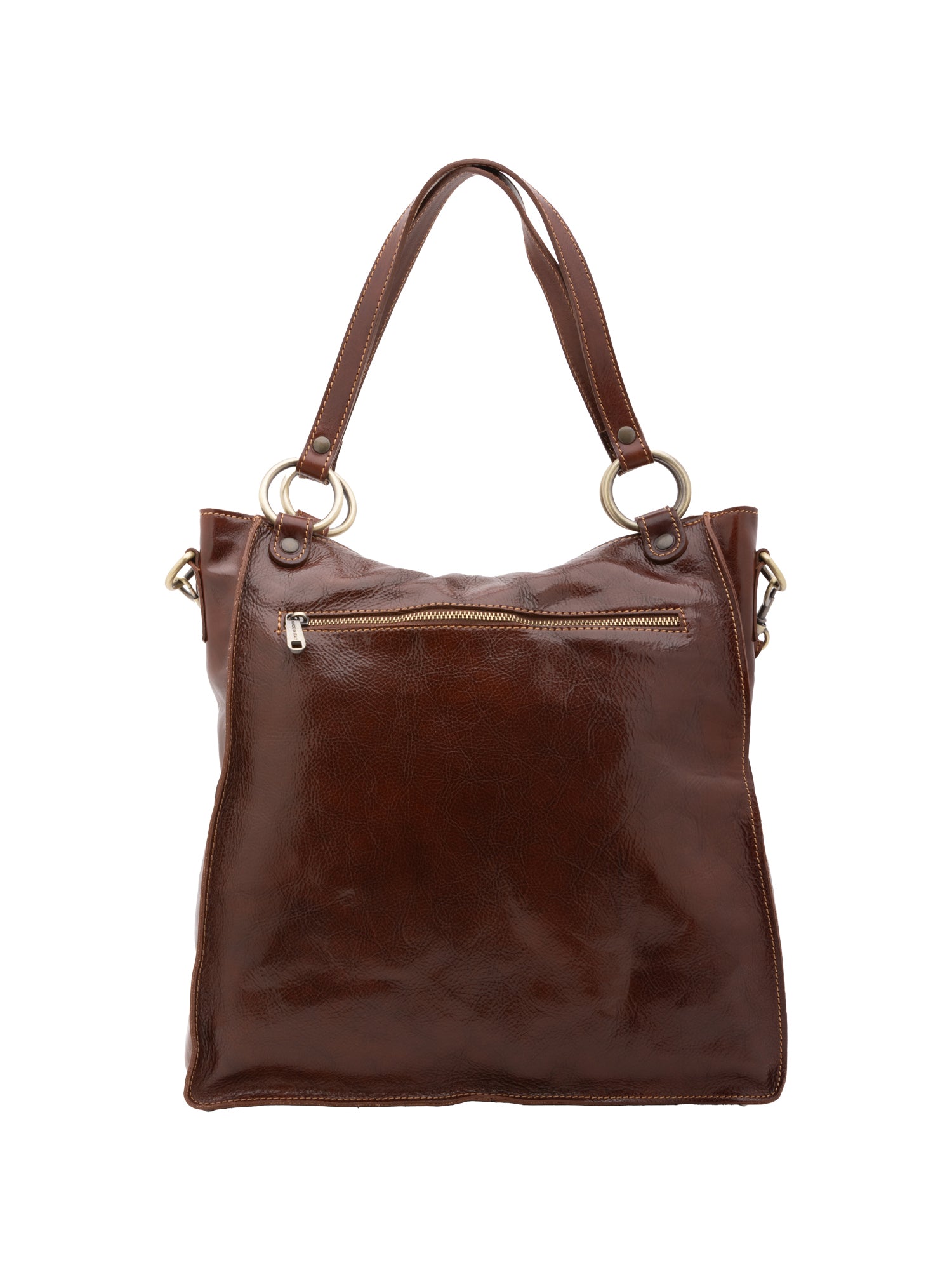 Borsa a spalla da donna Vera pelle 5574-Marrone I Fratelli