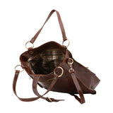 Borsa a spalla da donna Vera pelle 5574-Marrone I Fratelli