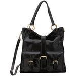 Borsa a spalla da donna Vera pelle 5574-Nero I Fratelli