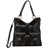 Borsa a spalla da donna Vera pelle 5574-Nero I Fratelli