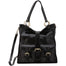 Borsa a spalla da donna Vera pelle 5574-Nero I Fratelli
