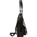 Borsa a spalla da donna Vera pelle 5574-Nero I Fratelli