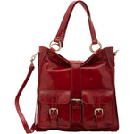 Borsa a spalla da donna Vera pelle 5574-Rosso I Fratelli