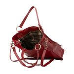 Borsa a spalla da donna Vera pelle 5574-Rosso I Fratelli