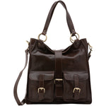 Borsa a spalla da donna Vera pelle 5574-Tmoro I Fratelli