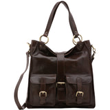 Borsa a spalla da donna Vera pelle 5574-Tmoro I Fratelli