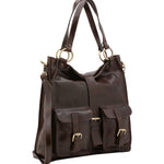 Borsa a spalla da donna Vera pelle 5574-Tmoro I Fratelli