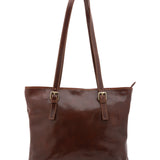 Borsa a spalla da donna 100% vera pelle 5576-Marrone I Fratelli