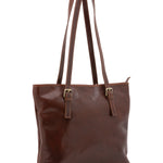 Borsa a spalla da donna 100% vera pelle 5576-Marrone I Fratelli