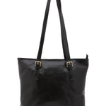 Borsa a spalla da donna 100% vera pelle 5576-Nero I Fratelli