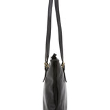 Borsa a spalla da donna 100% vera pelle 5576-Nero I Fratelli