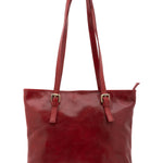 Borsa a spalla da donna 100% vera pelle 5576-Rosso I Fratelli