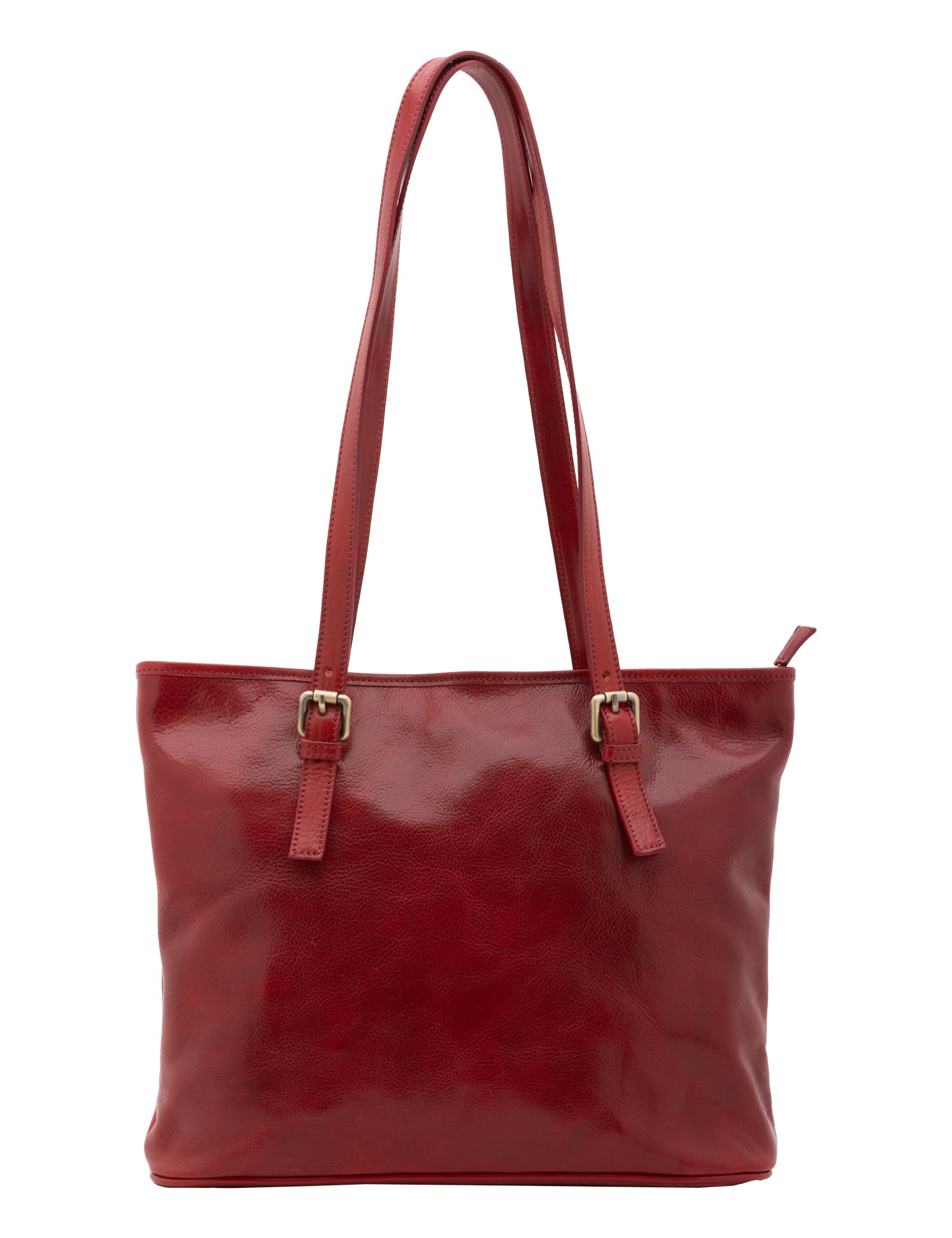 Borsa a spalla da donna 100% vera pelle 5576-Rosso I Fratelli