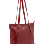Borsa a spalla da donna 100% vera pelle 5576-Rosso I Fratelli