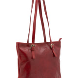 Borsa a spalla da donna 100% vera pelle 5576-Rosso I Fratelli