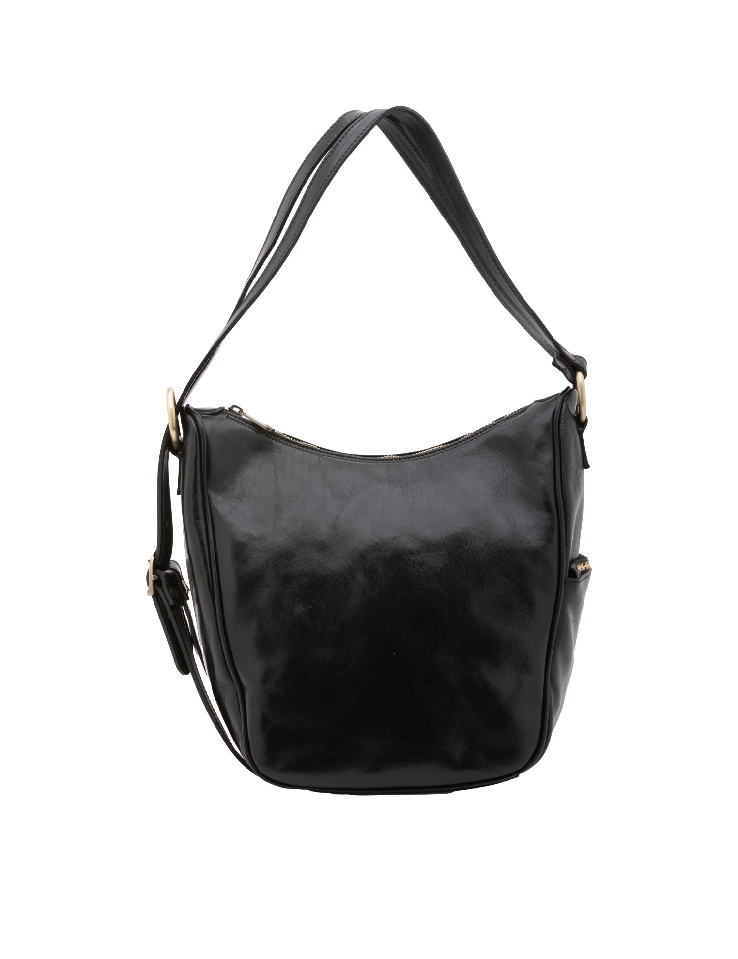 Borsa a spalla da donna Vera pelle 5577-Nero I Fratelli