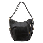 Borsa a spalla da donna Vera pelle 5577-Nero I Fratelli