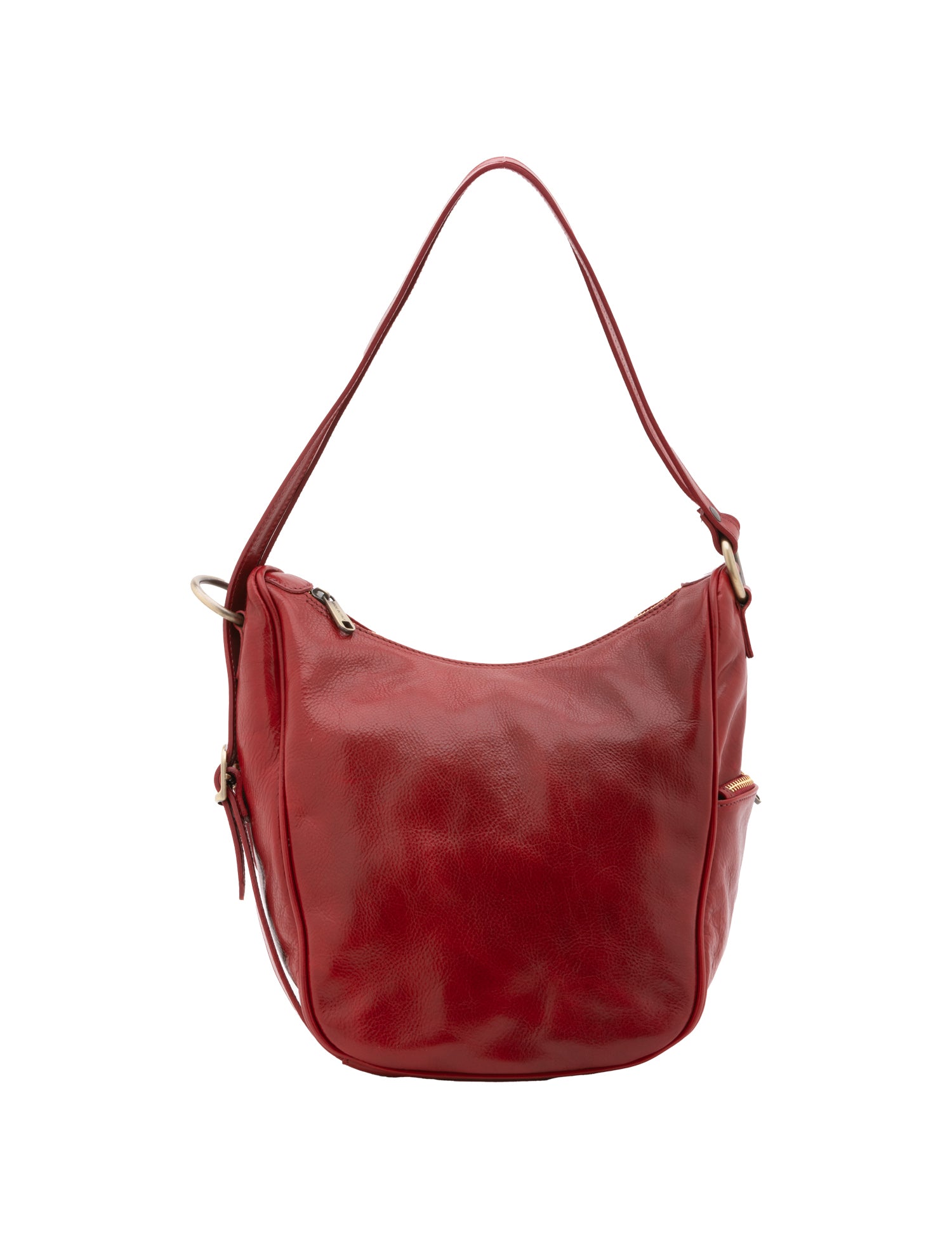 Borsa a spalla da donna Vera pelle 5577-Rosso I Fratelli