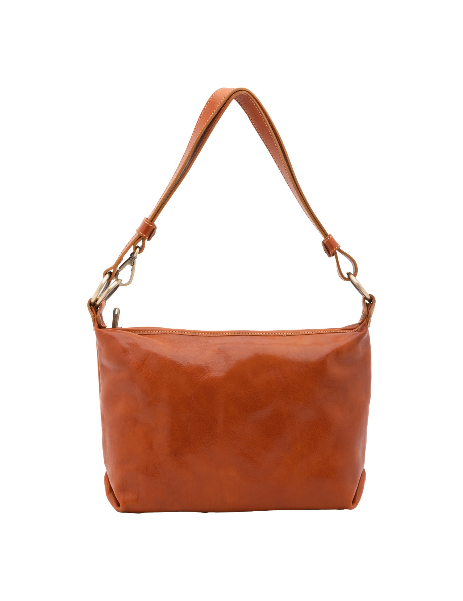 Borsa a spalla da donna 100% pelle 5578-Cognac I Fratelli