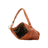 Borsa a spalla da donna 100% pelle 5578-Cognac I Fratelli
