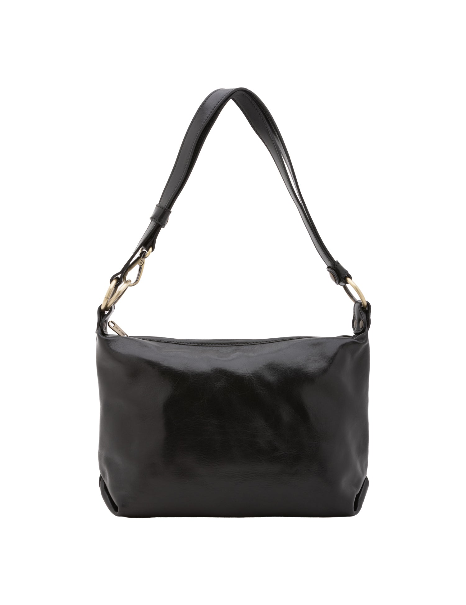 Borsa a spalla da donna 100% pelle 5578-Nero I Fratelli