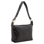 Borsa a spalla da donna 100% pelle 5578-Nero I Fratelli
