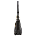 Borsa a spalla da donna 100% pelle 5578-Nero I Fratelli