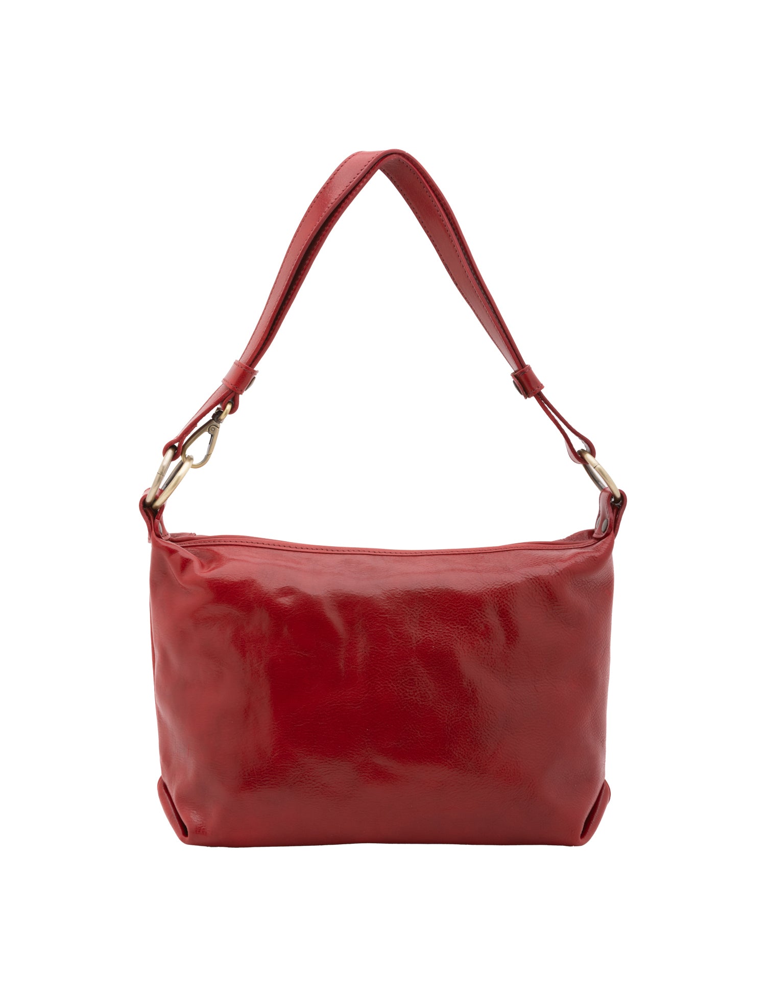 Borsa a spalla da donna 100% pelle 5578-Rosso I Fratelli