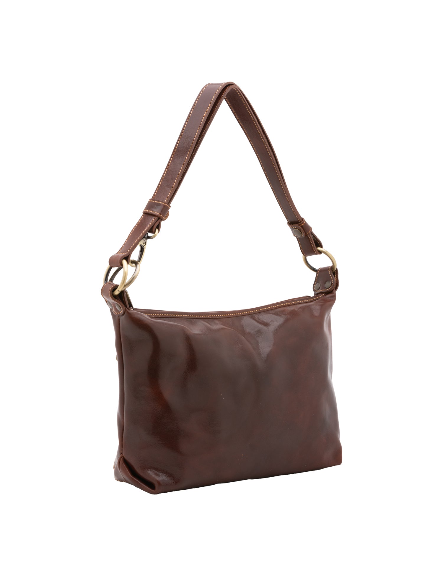 Borsa a spalla da donna 100% pelle 5578-Tmoro I Fratelli