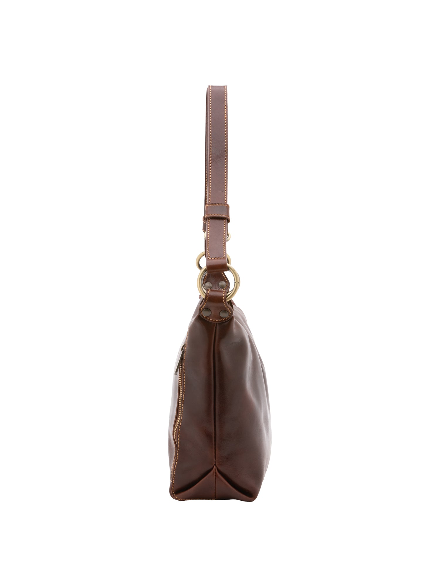Borsa a spalla da donna 100% pelle 5578-Tmoro I Fratelli