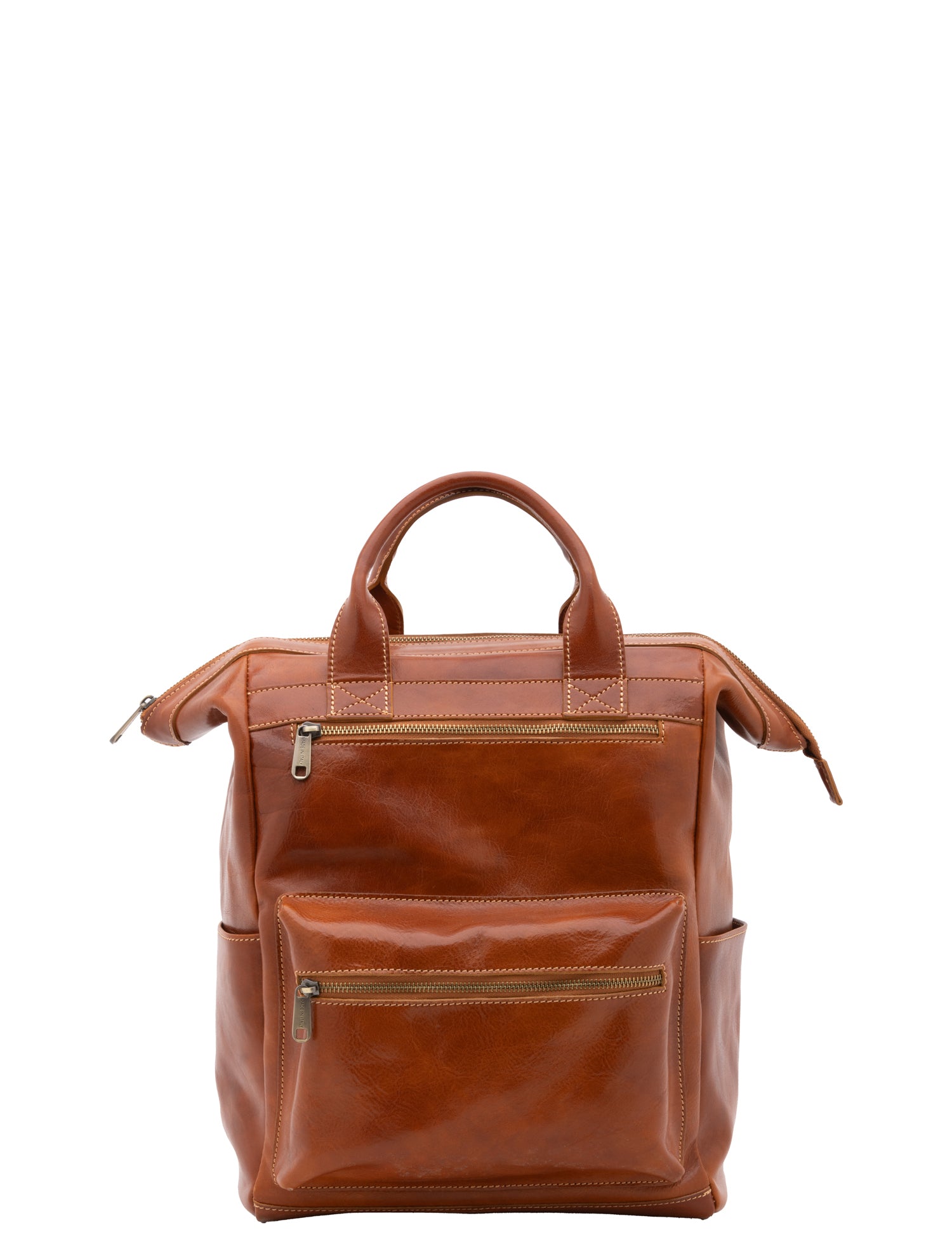 Borsa a tracolla uomo in vera pelle Made in Italy 5581-Cognac I Fratelli
