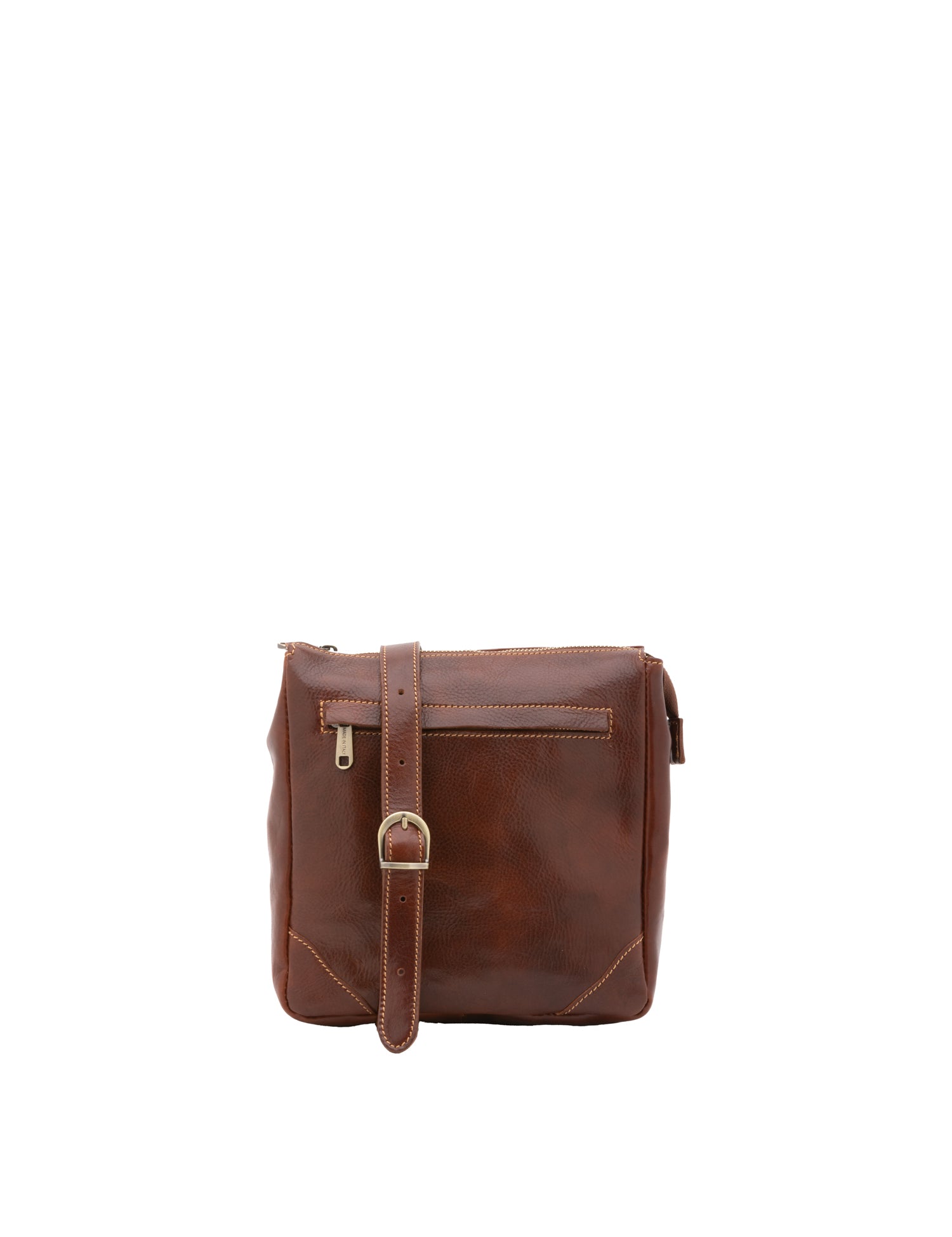 Borsa a tracolla uomo in vera pelle 100% pelle 5582-Marrone I Fratelli