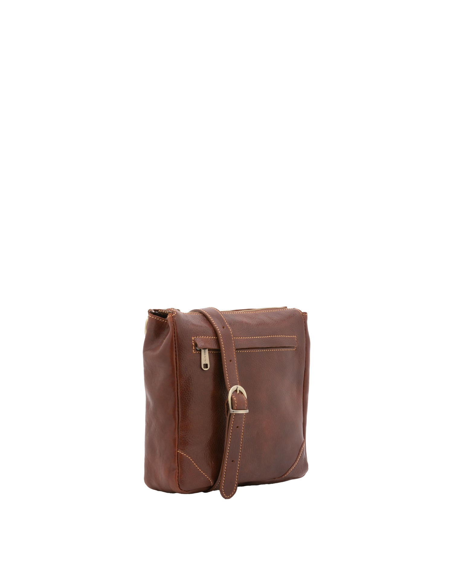 Borsa a tracolla uomo in vera pelle 100% pelle 5582-Marrone I Fratelli