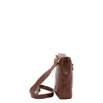 Borsa a tracolla uomo in vera pelle 100% pelle 5582-Marrone I Fratelli