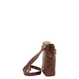 Borsa a tracolla uomo in vera pelle 100% pelle 5582-Marrone I Fratelli