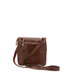 Borsa a tracolla uomo in vera pelle 100% pelle 5582-Marrone I Fratelli