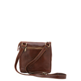 Borsa a tracolla uomo in vera pelle 100% pelle 5582-Marrone I Fratelli