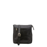 Borsa a tracolla uomo in vera pelle 100% pelle 5582-Nero I Fratelli