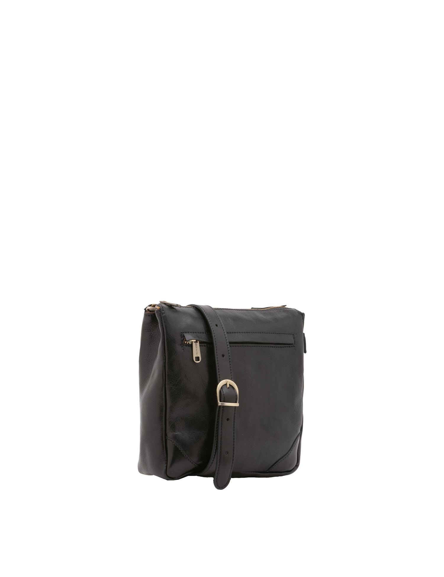 Borsa a tracolla uomo in vera pelle 100% pelle 5582-Nero I Fratelli