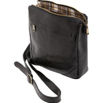 Borsa a tracolla uomo in vera pelle 100% pelle 5582-Nero I Fratelli
