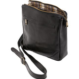Borsa a tracolla uomo in vera pelle 100% pelle 5582-Nero I Fratelli