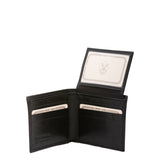 Portafoglio uomo in vera pelle 100% cotone 5584-Nero I Fratelli