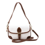 Borsa a tracolla da donna Vera pelle 5587-Bianco I Fratelli