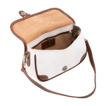Borsa a tracolla da donna Vera pelle 5587-Bianco I Fratelli