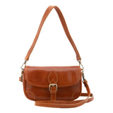 Borsa a tracolla da donna Vera pelle 5587-Cognac I Fratelli